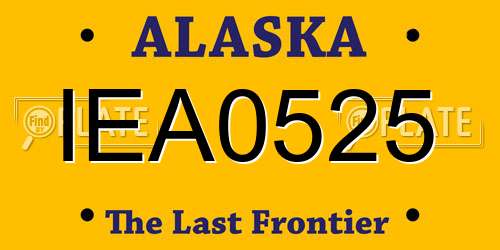 IEA0525 Alaska License Plate