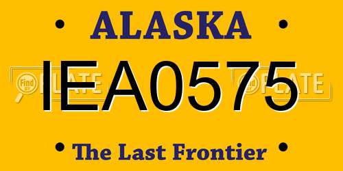 IEA0575 Alaska License Plate