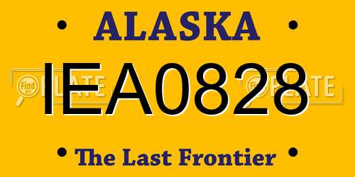 IEA0828 Alaska License Plate