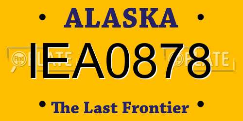 IEA0878 Alaska License Plate