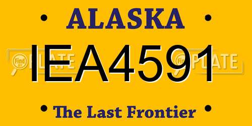 IEA4591 Alaska License Plate