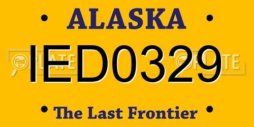 IED0329 Alaska License Plate