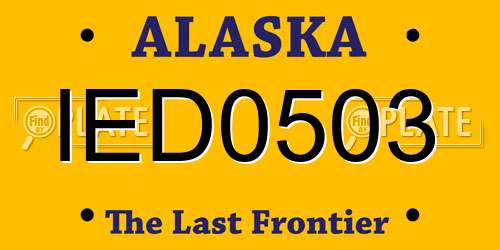 IED0503 Alaska License Plate