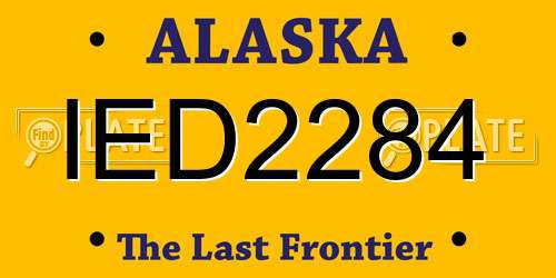 IED2284 Alaska License Plate