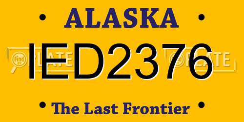 IED2376 Alaska License Plate