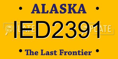 IED2391 Alaska License Plate