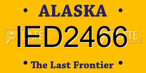 IED2466 Alaska License Plate