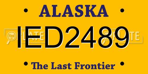 IED2489 Alaska License Plate