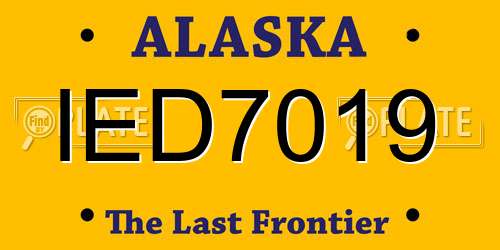 IED7019 Alaska License Plate