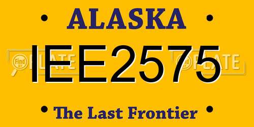 IEE2575 Alaska License Plate