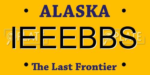 IEEEBBS Alaska License Plate