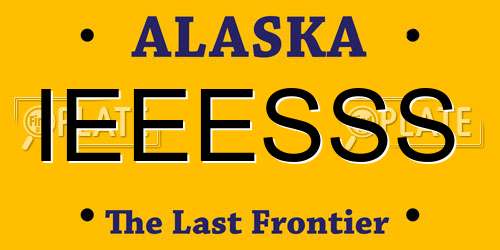 IEEESSS Alaska License Plate