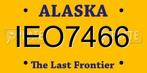 IEO7466 Alaska License Plate