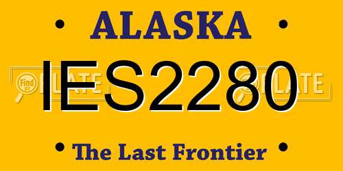 IES2280 Alaska License Plate