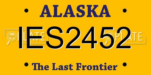 IES2452 Alaska License Plate