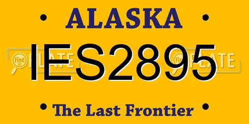 IES2895 Alaska License Plate