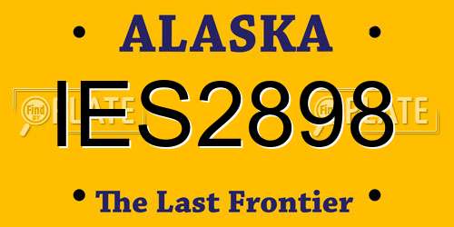 IES2898 Alaska License Plate