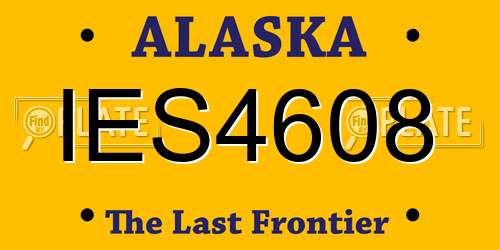 IES4608 Alaska License Plate