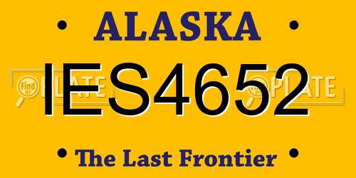 IES4652 Alaska License Plate