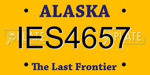 IES4657 Alaska License Plate