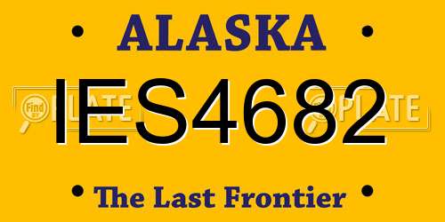 IES4682 Alaska License Plate