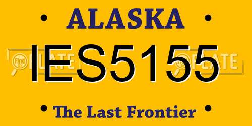 IES5155 Alaska License Plate