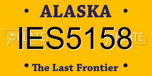 IES5158 Alaska License Plate