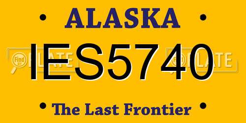 IES5740 Alaska License Plate