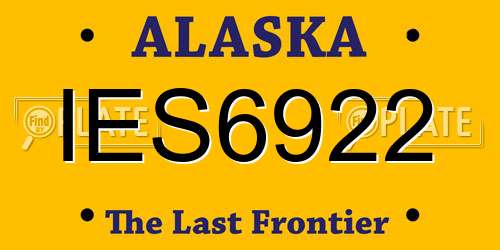 IES6922 Alaska License Plate