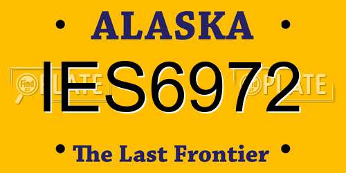 IES6972 Alaska License Plate