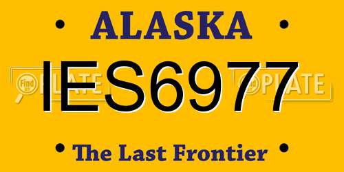 IES6977 Alaska License Plate
