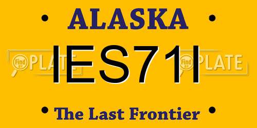 IES71I Alaska License Plate