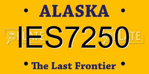IES7250 Alaska License Plate