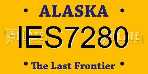 IES7280 Alaska License Plate