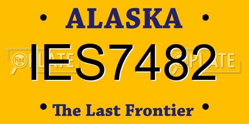 IES7482 Alaska License Plate