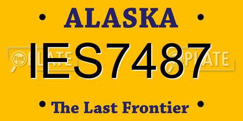 IES7487 Alaska License Plate