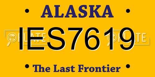 IES7619 Alaska License Plate