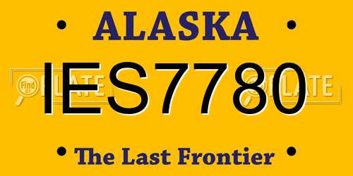 IES7780 Alaska License Plate