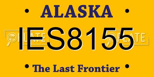 IES8155 Alaska License Plate