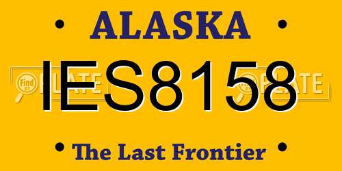 IES8158 Alaska License Plate