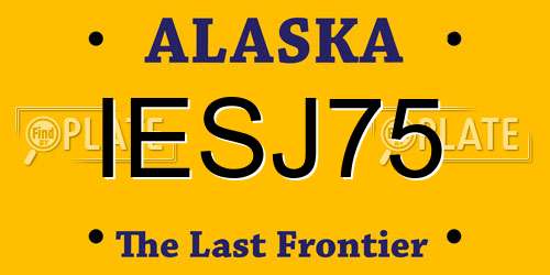 IESJ75 Alaska License Plate