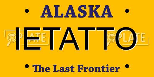 IETATTO Alaska License Plate
