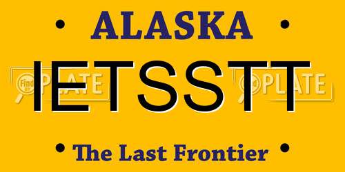 IETSSTT Alaska License Plate