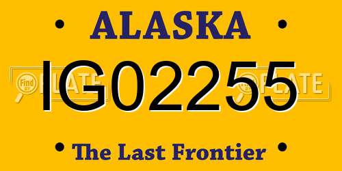 IG02255 Alaska License Plate