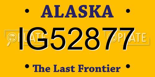 IG52877 Alaska License Plate