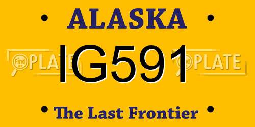 IG591 Alaska License Plate
