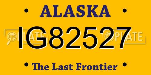 IG82527 Alaska License Plate