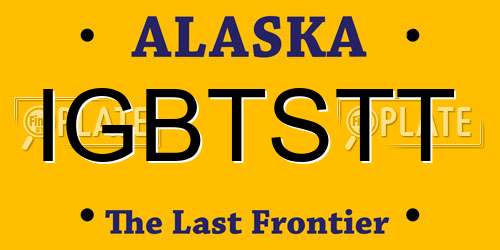 IGBTSTT Alaska License Plate