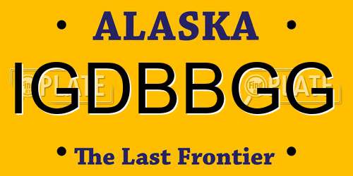 IGDBBGG Alaska License Plate