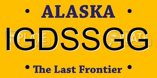 IGDSSGG Alaska License Plate